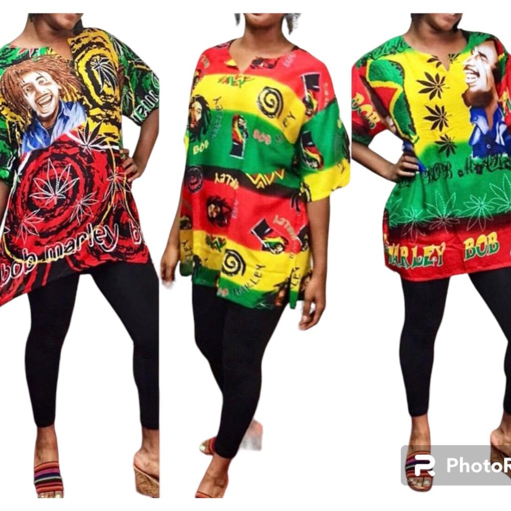 Bob Marley Top 100% Cotton One Size Fit All Cotton Top Beach Top Tunic Top